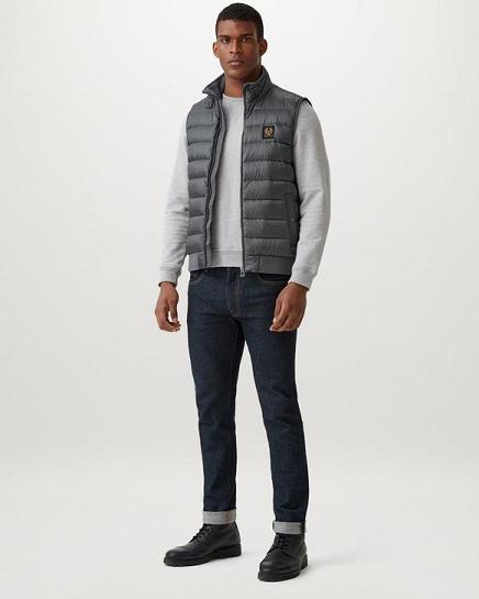 Gilet Belstaff Homme Circuit Grise Nylon France YW2651380